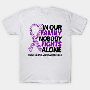 In Our Family Nobody Fights Alone Narcissistic Abuse Awareness T-Shirt